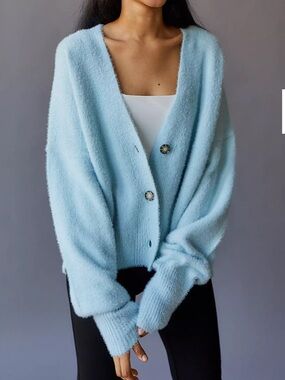 Urban Outfitters Thea Fuzzy Cardigan